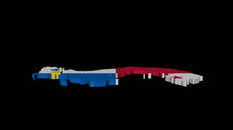 Graph on Panama map flag animation Stock Footage 12414654