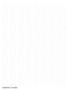 Graph Paper 1 centimeter dots printable template A4 notebook format. Graph .. Stock Illustration