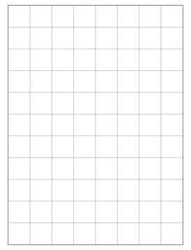 Graph Paper 1 inch squares printable template A4 notebook format. Graph gra.. Stock Illustration