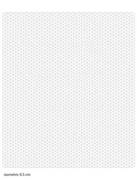 Graph Paper isometric half centimeter squares printable template A4 noteboo.. Stock Illustration