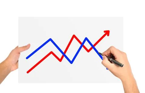 Graph on paper Foto stock