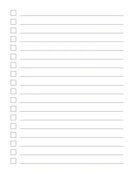 Graph paper. Printable To do list with check boxes, checklist, grid paper with Stock Illustration