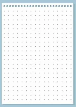 Graph paper. Printable dotted grid paper on white background. Geometric abstract Stock Illustration