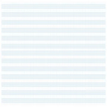 Graph paper. Printable grid paper with stave on a white background. A blank Stock Illustration