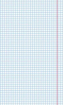 Graph paper. Printable squared grid paper with color horizontal lines. Geometric Illustrazione stock