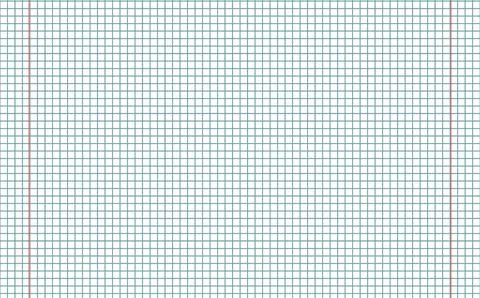 Graph paper. Printable squared grid paper with color horizontal lines. Geometric Illustrazione stock