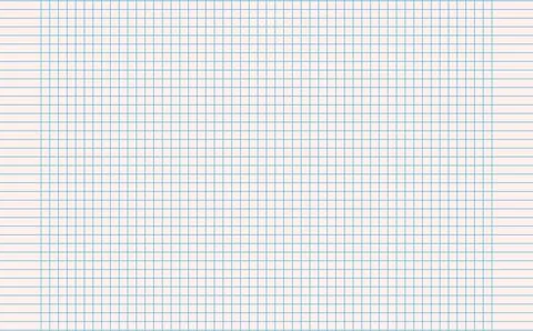 Graph paper. Printable squared grid paper with color horizontal lines. Geometric Illustrazione stock
