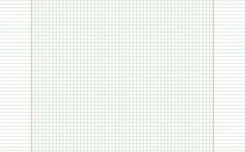 Graph paper. Printable squared grid paper with color horizontal lines. Geometric Stock Illustration