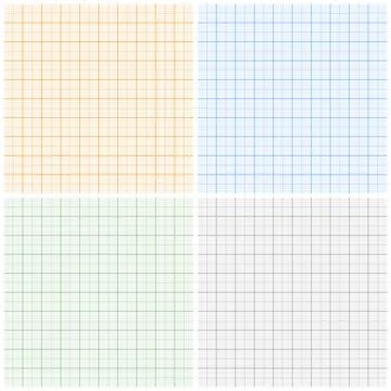 Graph paper sheets with grid. Millimeter paper texture, geometric pattern 스톡 일러스트