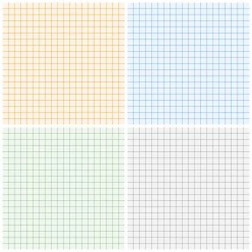 Graph paper sheets with grid. Millimeter paper texture, geometric pattern Stock Illustration