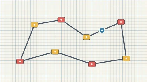 Graph Paper Study Path Background Loop 库存影片 342722595