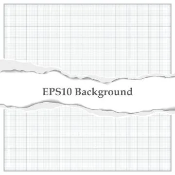 Graph Paper With Torn Mid Stock Illustration