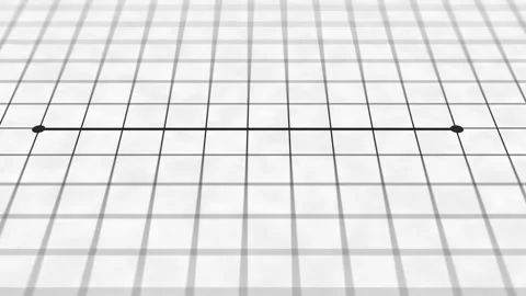 A Graph Paper with two points - Black Ink Version A Stock Footage 307299364