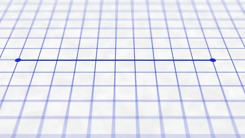A Graph Paper with two points - Blue Ink Version B Stock Footage 307299369