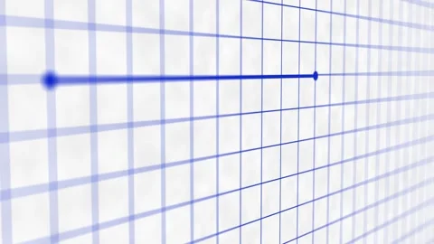 A Graph Paper with two points - Blue Ink Version A Stock Footage 307299370