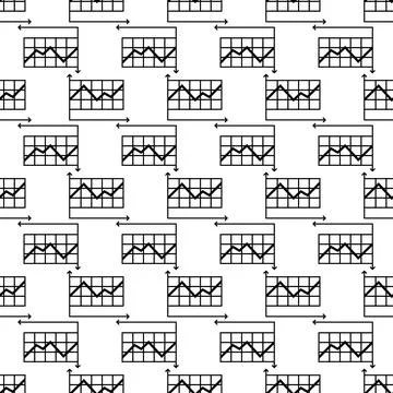 Graph pattern seamless vector Illustrazione stock