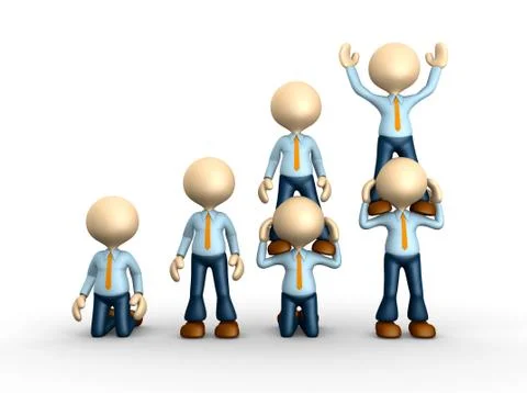 Graph of people Stock Illustration