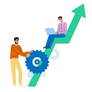 Graph performance management vector 스톡 일러스트