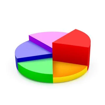 Graph pie vector illustration isolated on white background Stock Illustration