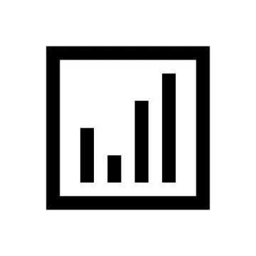 Graph pixel perfect icon Stock Illustration