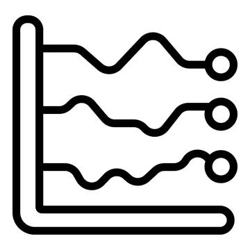 Graph population icon outline vector. Human team Illustrazione stock
