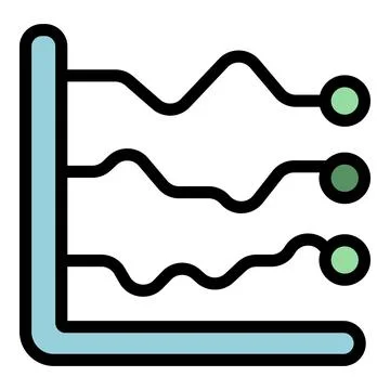 Graph population icon vector flat Illustrazione stock