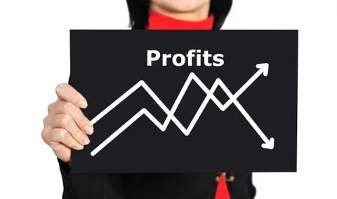 Graph of profit Foto stock