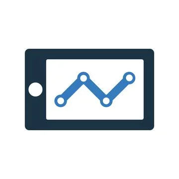 Graph, project icon. Glyph style vector EPS. 스톡 일러스트