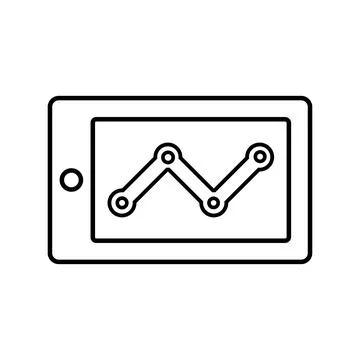 Graph, project outline icon. Line art vector. Stock-Illustration