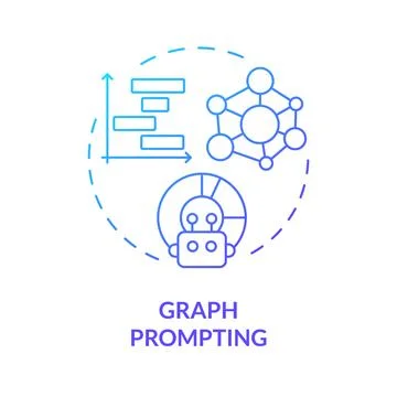 Graph prompting blue gradient concept icon Stock-Illustration