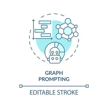Graph prompting soft blue concept icon Stock Illustration