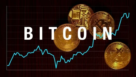 Graph of quotations of bitcoins on the exchange Stock Footage 82170693