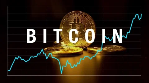 Graph of quotations of bitcoins on the exchange Stock Footage 82170769