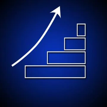 Graph of rapid growth in the value Stock Photos