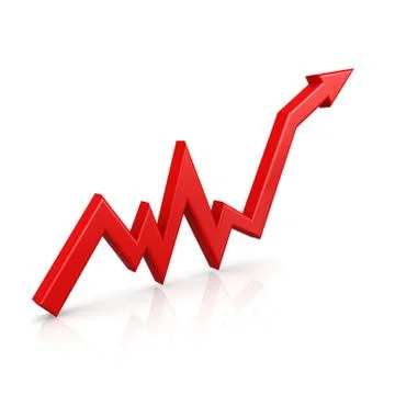Graph up red arrow Stock-Illustration