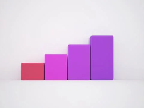 Graph rendered purple Stock Illustration