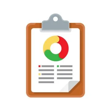 Graph Report Vector Icon Stock Illustration