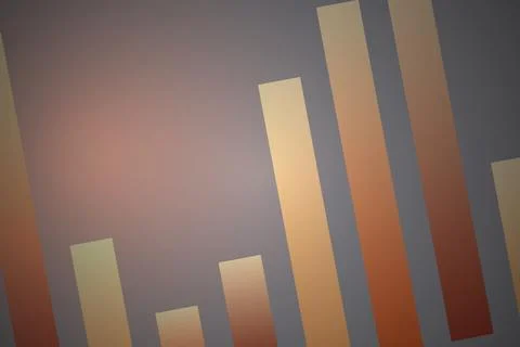 Graph with rising bars on dark background for data analysis Stock Photos
