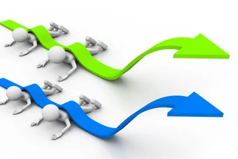 Graph rising Stock Illustration