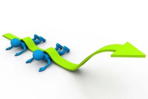 Graph rising Stock Illustration