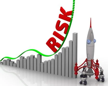 The graph of risk growth 库存插图