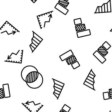 Graph Seamless Pattern Vector Illustrazione stock