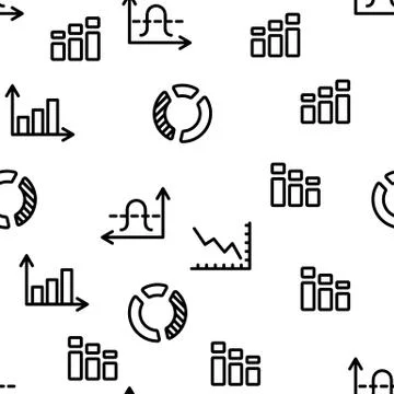 Graph Seamless Pattern Vector Illustrazione stock