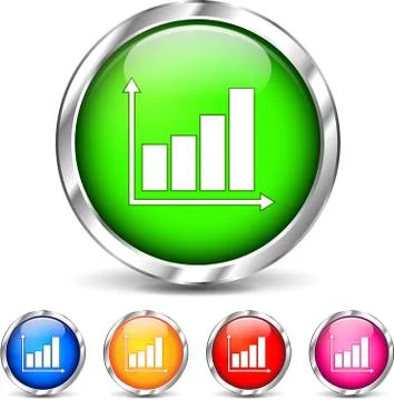 Graph set icons Stock Illustration