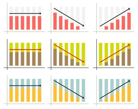 Graph set Stock Illustration