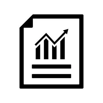 Graph, sheet icon. Black vector graphics. 스톡 일러스트