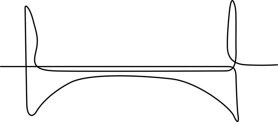 A graph showing a function with two vertical asymptotes and a horizontal as.. Stock Illustration