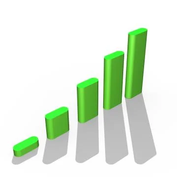 Graph showing positive trend Stock Illustration