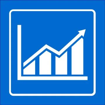 Graph sign symbol. Stock Illustration