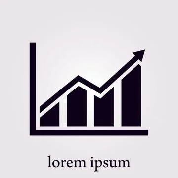 Graph sign symbol. Stock Illustration